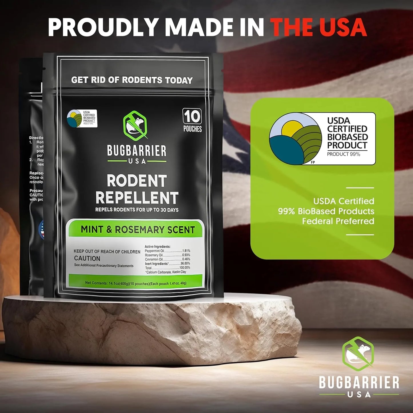 BugBarrier™ Mouse Repellent Pouches (10 Pack)